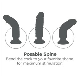 King Cock 20.32 CM VIBRATING COCK FLESH