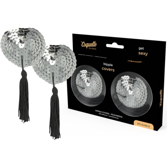 Coquette Accessories COQUETTE CHIC DESIRE - SILVER NIPPLE COVER