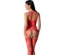 Passion Woman Bodystockings PASSION - BS095 RED BODYSTOCKING VIENS IZMĒRS