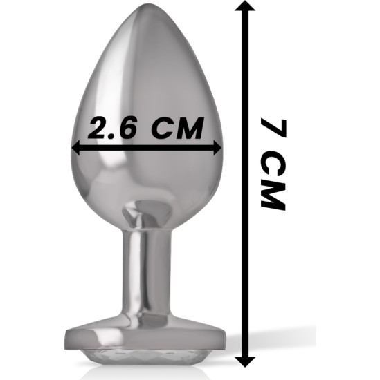 Intense Anal Toys INTENSE - METAL ALUMINUM ANAL PLUG HEART WHITE SIZE S