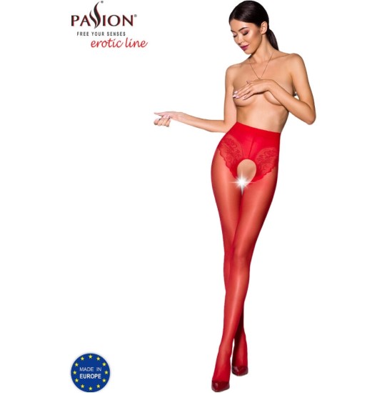 Passion Woman Garter & Stock PASSION – TIOPEN 006 STOCKING RED 1/2 (30 DEN)