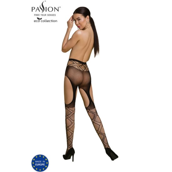 Passion Woman Garter & Stock PASSION - ECO COLLECTION БОДИСТОКЛИНГ ECO S005 ЧЕРНЫЙ