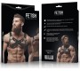 Fetish Submissive Attitude ADJUSTABLE NEOPRENE CROSS-OVER CHEST BULLDOG HARNESS WITH ZIPPERS FOR MEN