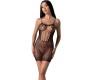 Passion Woman Tīkliņtērps PASSION - BS096 Melna BODYSTOCKING Viens izmērs