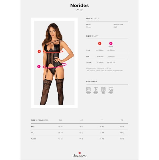 Obsessive Corsets OBSESSIIVNE – NORIDES KORSET & THONG XS/S