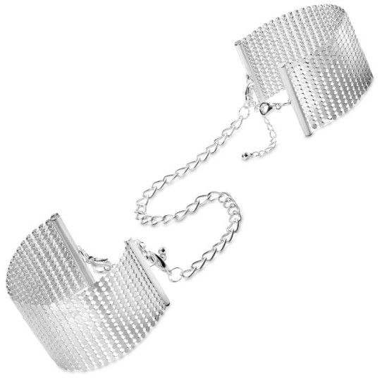 Bijoux Desire Metallique BIJOUX DÉSIR MÉTALLIQUE SILVER METALLIC MESH HANDCUFFS