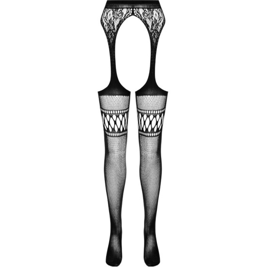 Passion Woman Garter & Stock PASSION - S026 STRIP BIKŠĶĪTES, MELNAS VIENS IZMĒRS