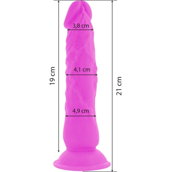 Diversia Elastīgs Vibrējošs Dildo 21 CM - violets