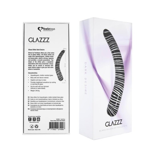 Feelztoys Glazz Glass Dildo Dark Desire