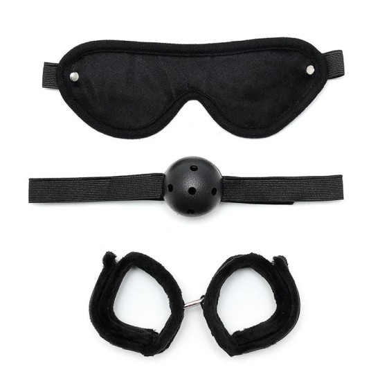 Bondage Play Rimba Bondage Set 3 Pieces Black