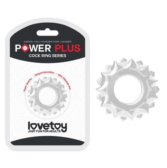 Lovetoy Кольцо для пениса Power Plus прозрачное