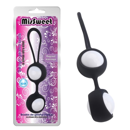 Chisa Geisha Balls MisSweet 17,7 cm Silikona Melns