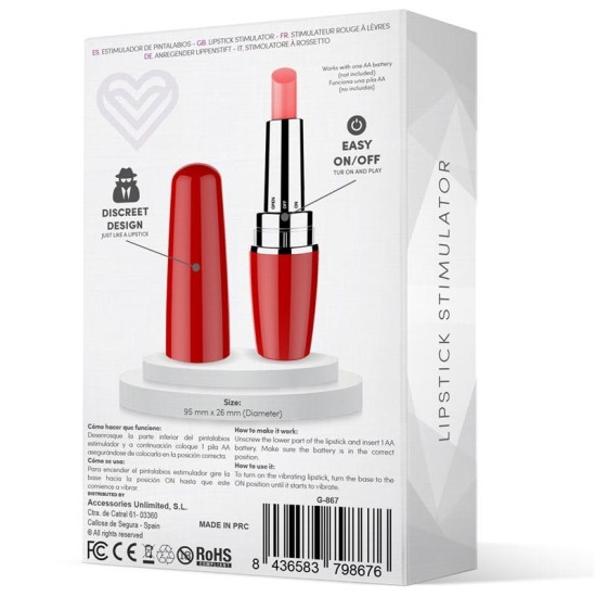 Latetobed Viblips Lipstick Stimulator Red