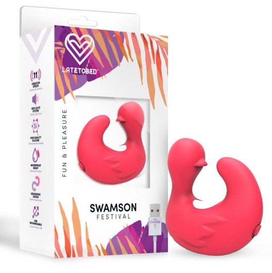 Festival Swamson Stimulator Duckling Thimble USB Silicone Rose