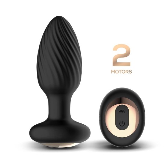 Intoyou Drago Butt Plug Vibration, 360 Twister kustība un tālvadības pults