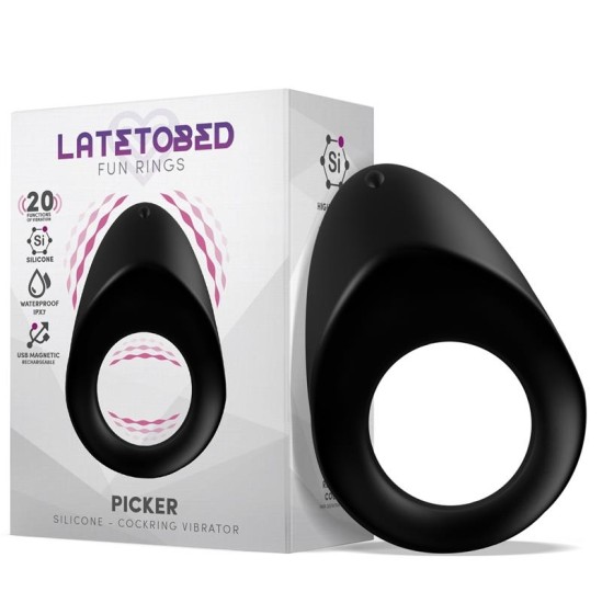 Latetobed Picker Silicone Couple Cockring