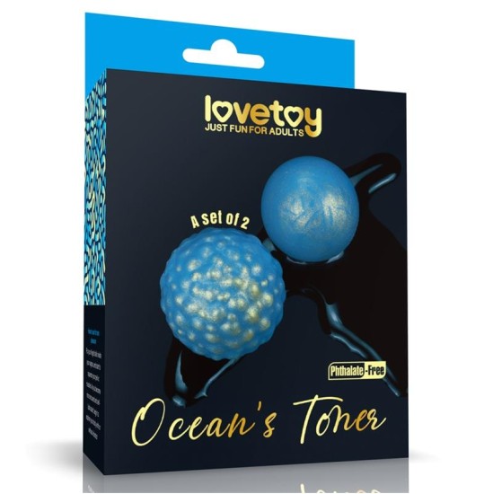 Lovetoy Oceans tonera Kegel Balls komplekts pa 2