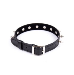 Latetobed Bdsm Line Collar with Spikes Adjustable 43 cm Black