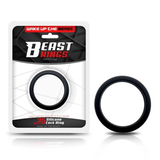 Beast Rings Кольцо для пениса Твердый силикон 3,5 см Черный