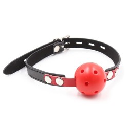 Latetobed Bdsm Line Ball Gag elpojošs melns/sarkans