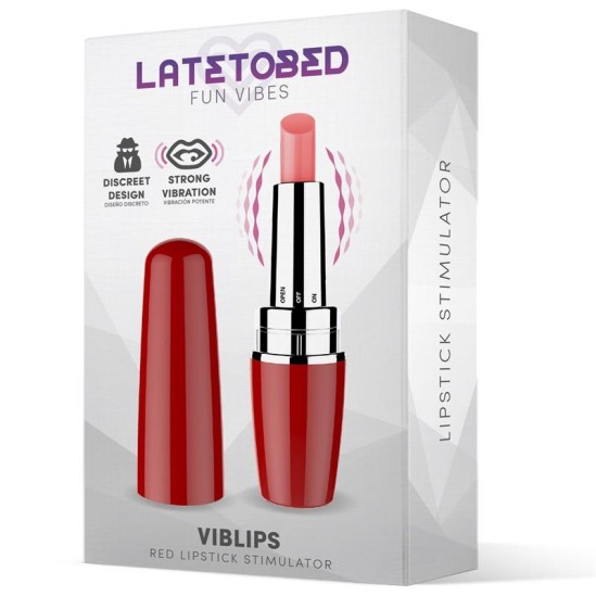 Latetobed Viblips Lipstick Stimulator Red