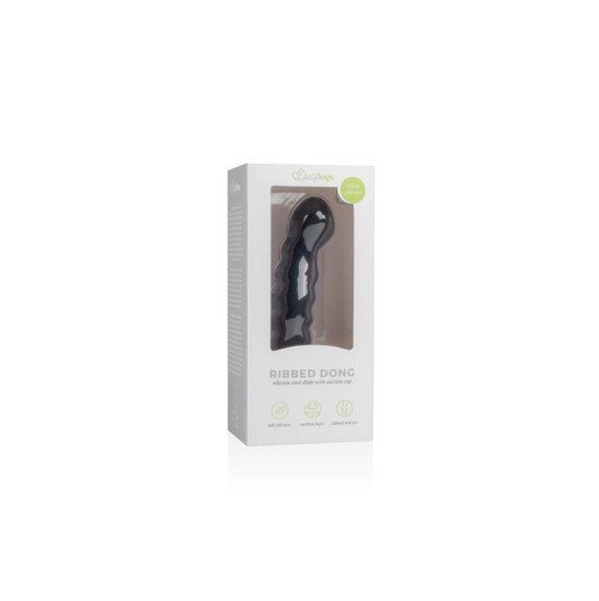 Easytoys Silikona dildo - melns