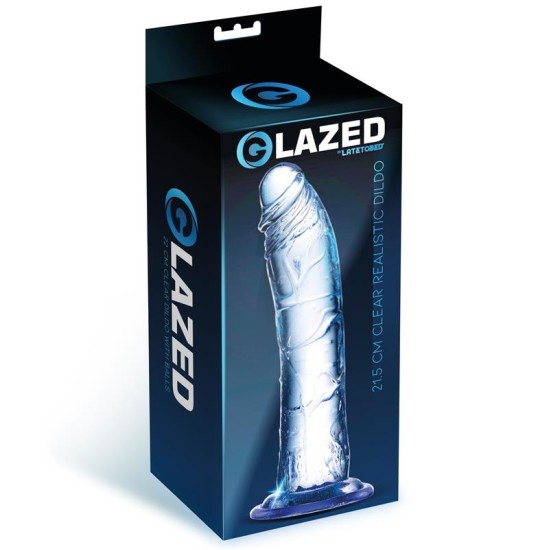 Glazed Realistlik dildo kristallmaterjal 21,5 cm