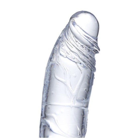 Glazed Realistiška dildo krištolinė medžiaga 21,5 cm