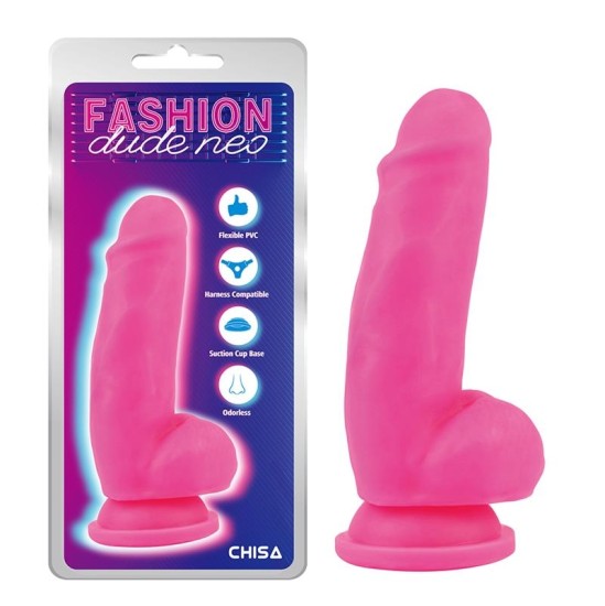 Chisa Divkāršā blīvuma dildo rozā 6.9