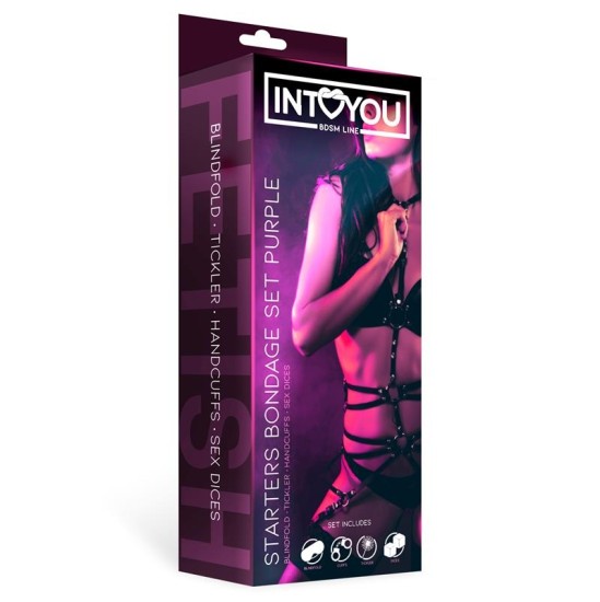 Intoyou Bdsm Line Starters Bondage Set 4 Pieces Purple