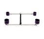 Bondage Play Double Spreader Bar with Suffs Adjustable Purple