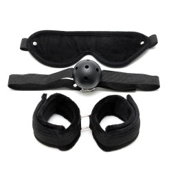 Bondage Play Rimba Bondage Set 3 Pieces Melns