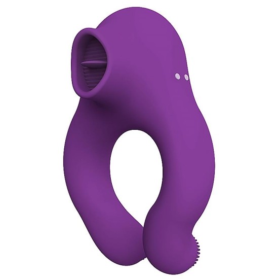 Action Fenda Vibrating Ring with Licking Tongue and Remote Control 3 Motors Magnetic USB