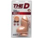 The D By Doc Johnson Dual Density Dildo Fat D with Testicles 6 Ultraskyn Vanilla