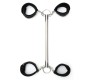 Bondage Play Spreader Bar with Detachable 4 Cuffs Black