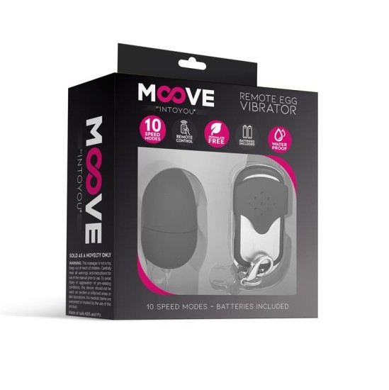 Moove Vibrating Egg with Remote Control Mini Black