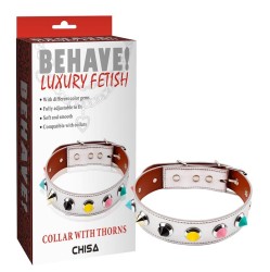 Chisa Apkakle ar ērkšķiem Balta