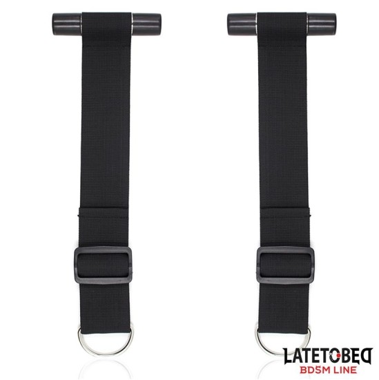 Latetobed Bdsm Line Door Swing Nylon Bind Neoprene Wrist Cuffs