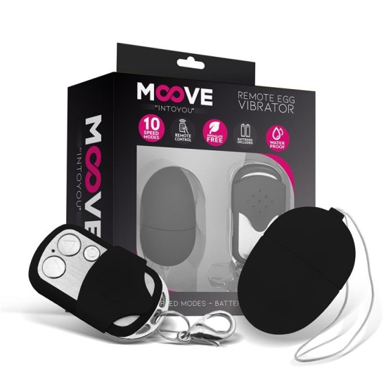 Moove Vibrating Egg with Remote Control Mini Black