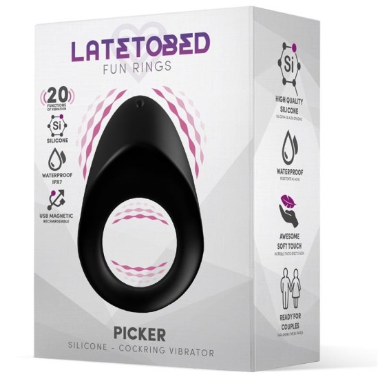 Latetobed Picker Silicone Couple Cockring