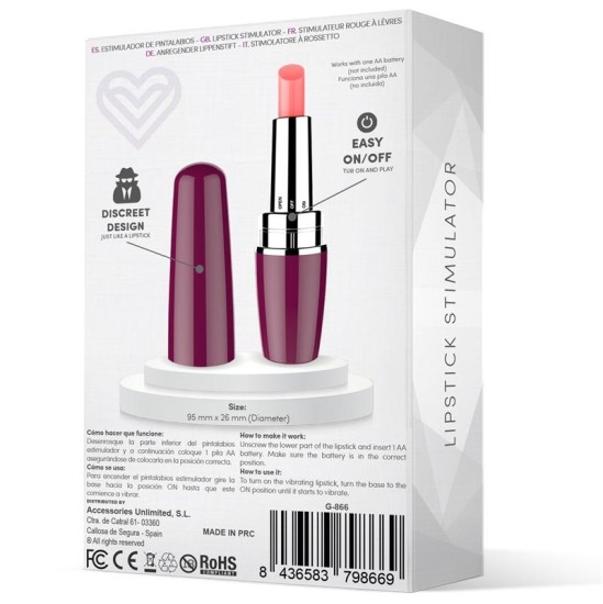 Latetobed Viblips Lipstick Stimulator Purple