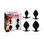 Chisa Pack 4 Butt Plug Renegade Spade Silicone Black