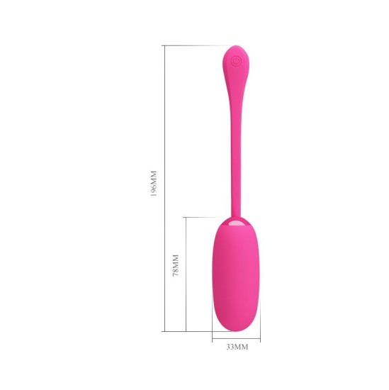 Prettylove Vibruojantis kiaušinis Julius USB Silicone Pink