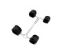 Bondage Play Spreader Bar with Detachable 4 Cuffs Black