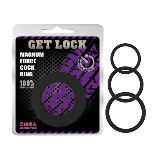 Chisa Magnum Force Cock Ring Silicone Black