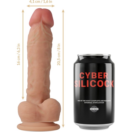 Cyber Silicock CYBERSILICOCK ULTRA REALISTIC SOFT LIQUID SILICONE DONG 20.5CM