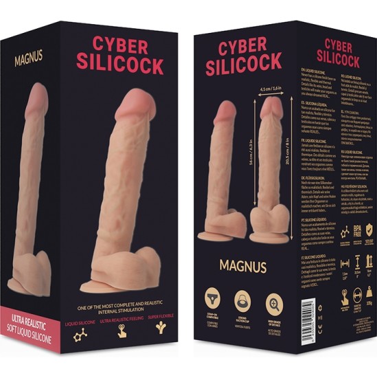 Cyber Silicock CYBERSILICOCK ULTRA REALISTIC SOFT LIQUID SILICONE DONG 20.5CM