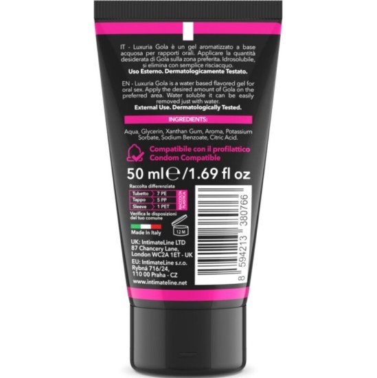 Intimateline Luxuria LUXURIA ORĀLĀ seksa želeja ĶIRŠU GARŠA 30 ML