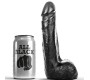 All Black MINKŠTAS JUODAS REALIŠKAS DILDO 20 CM