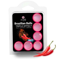 Secretplay Cosmetic SECRETPLAY – KOMPLEKT 6 BRASIILIA PALLI KOLME EFEKT